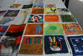 closeup of the quilt